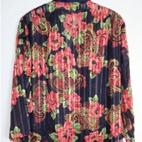 VICTORIA'S SECRET - GOLD LABEL - VINTAGE SHEER PRINT NIGHT SHIRT - SIZE L - Picture 3 of 3